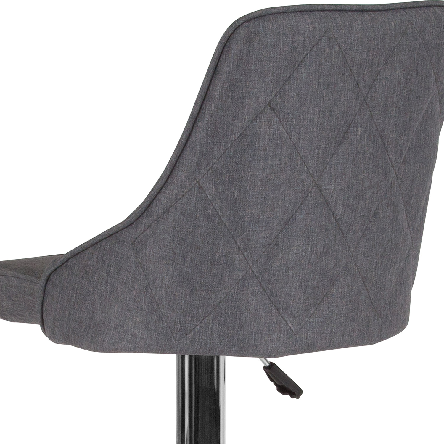 BLNK Trieste Fabric Adjustable Height Bar Stool - Dark Gray