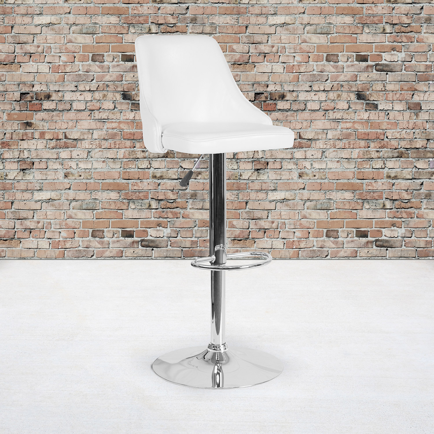 BLNK Trieste LeatherSoft Adjustable Height Bar Stool