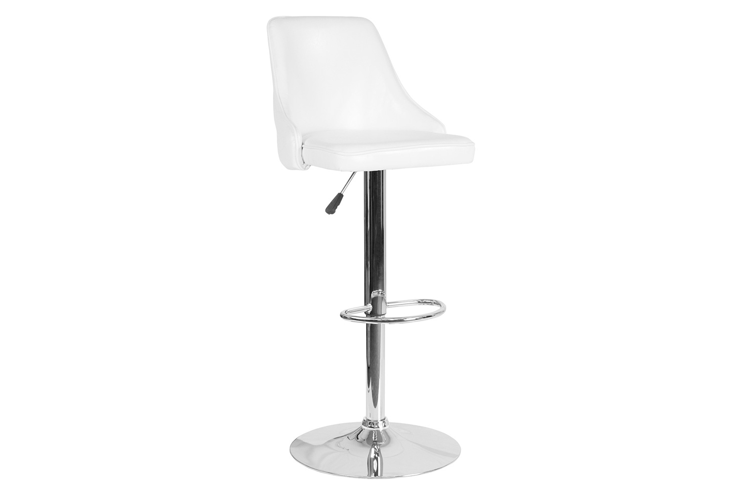 BLNK Trieste LeatherSoft Adjustable Height Bar Stool - White