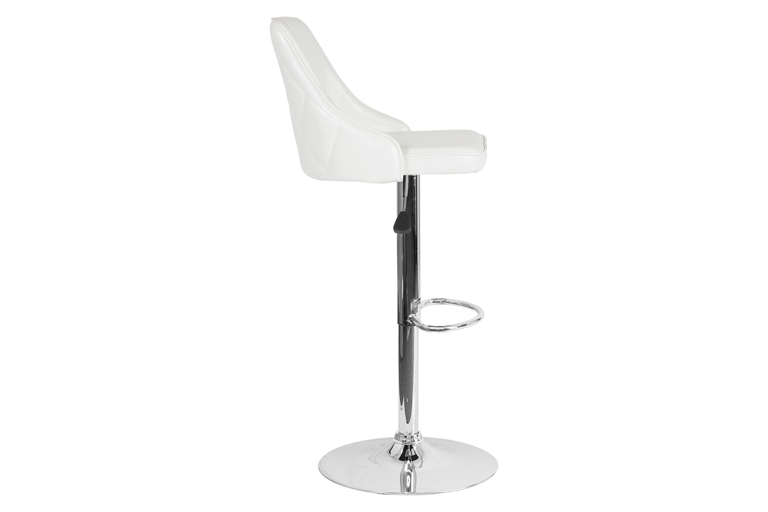 BLNK Trieste LeatherSoft Adjustable Height Bar Stool - White