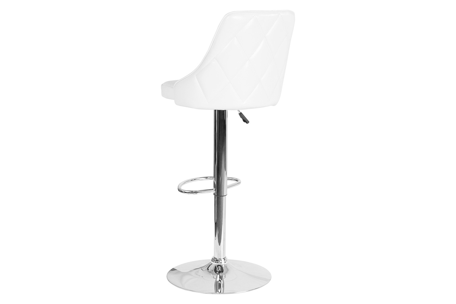 BLNK Trieste LeatherSoft Adjustable Height Bar Stool - White