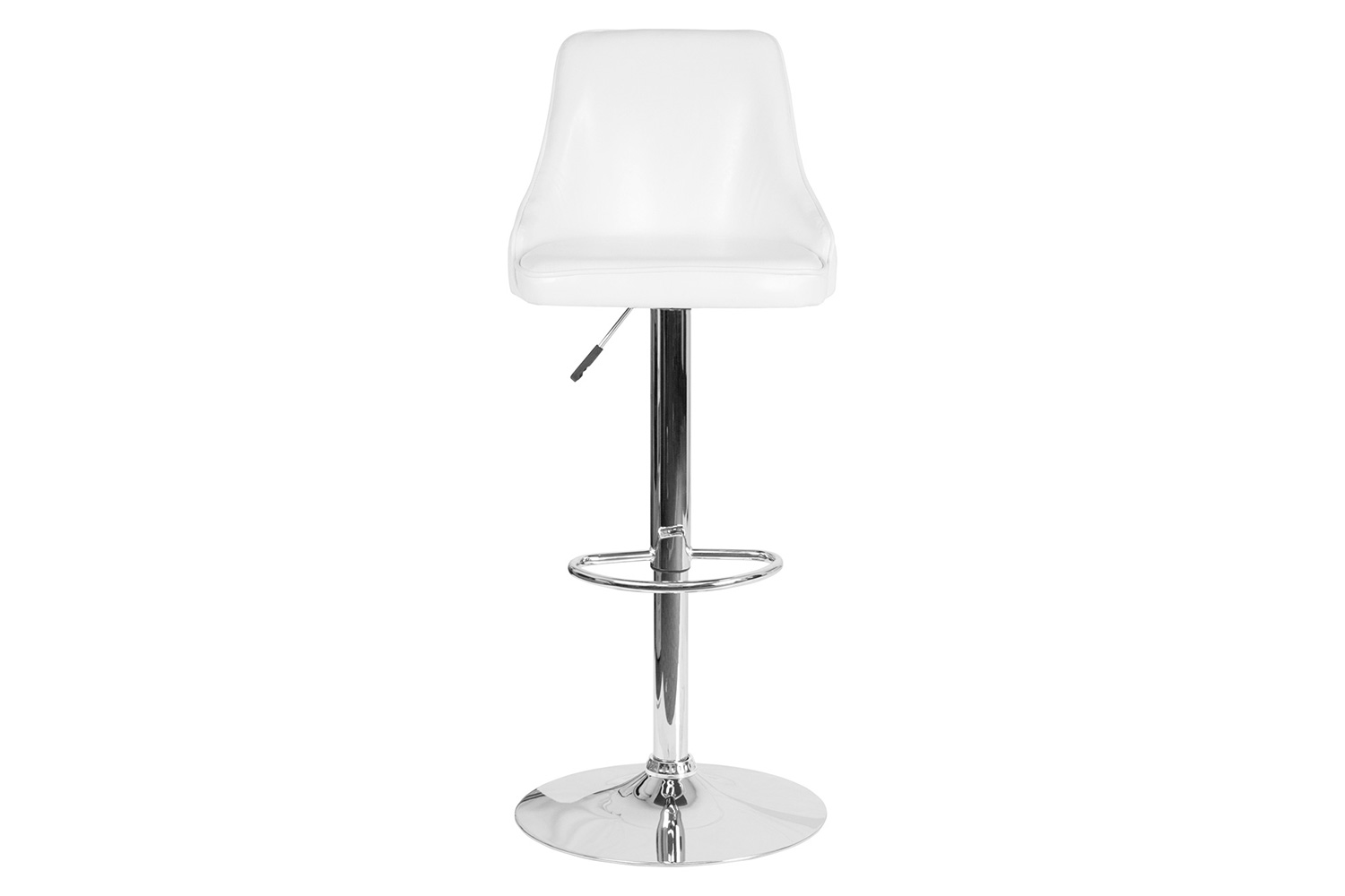 BLNK Trieste LeatherSoft Adjustable Height Bar Stool - White