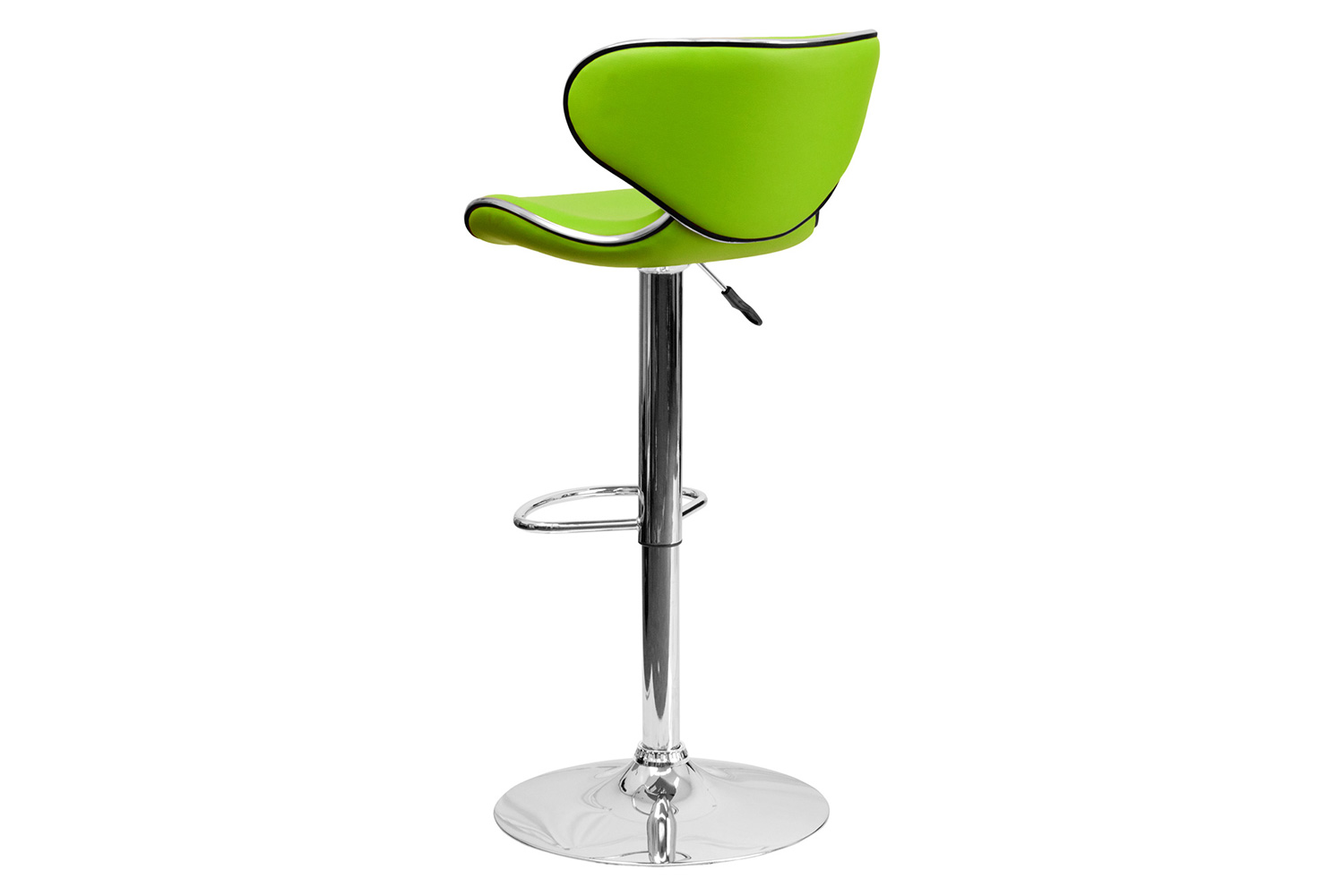 BLNK™ Devin Vinyl Cozy Mid-Back Adjustable Height Bar Stool with Chrome Base - Green