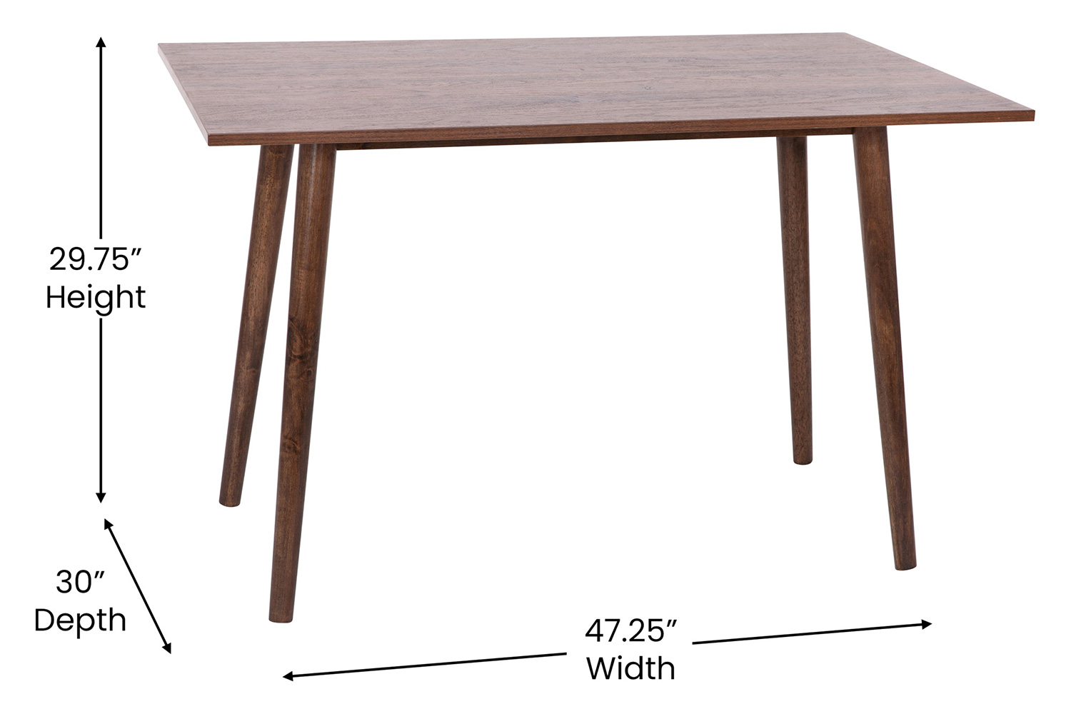 BLNK - Hatfield Wood Mid-Century Modern Dining Table