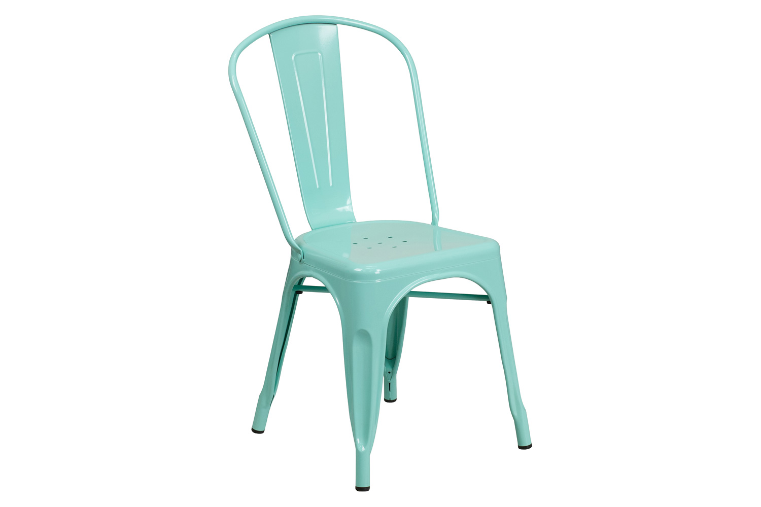 BLNK™ Tenley Commercial Metal Indoor-Outdoor Stackable Chair - Mint Green