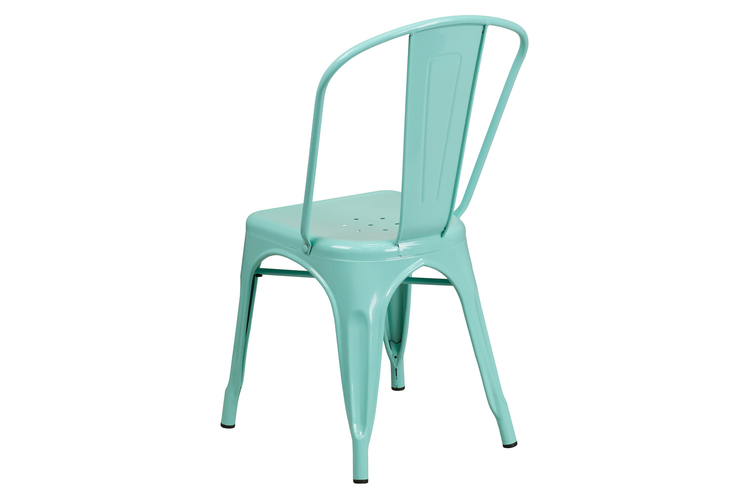 BLNK™ Tenley Commercial Metal Indoor-Outdoor Stackable Chair - Mint Green