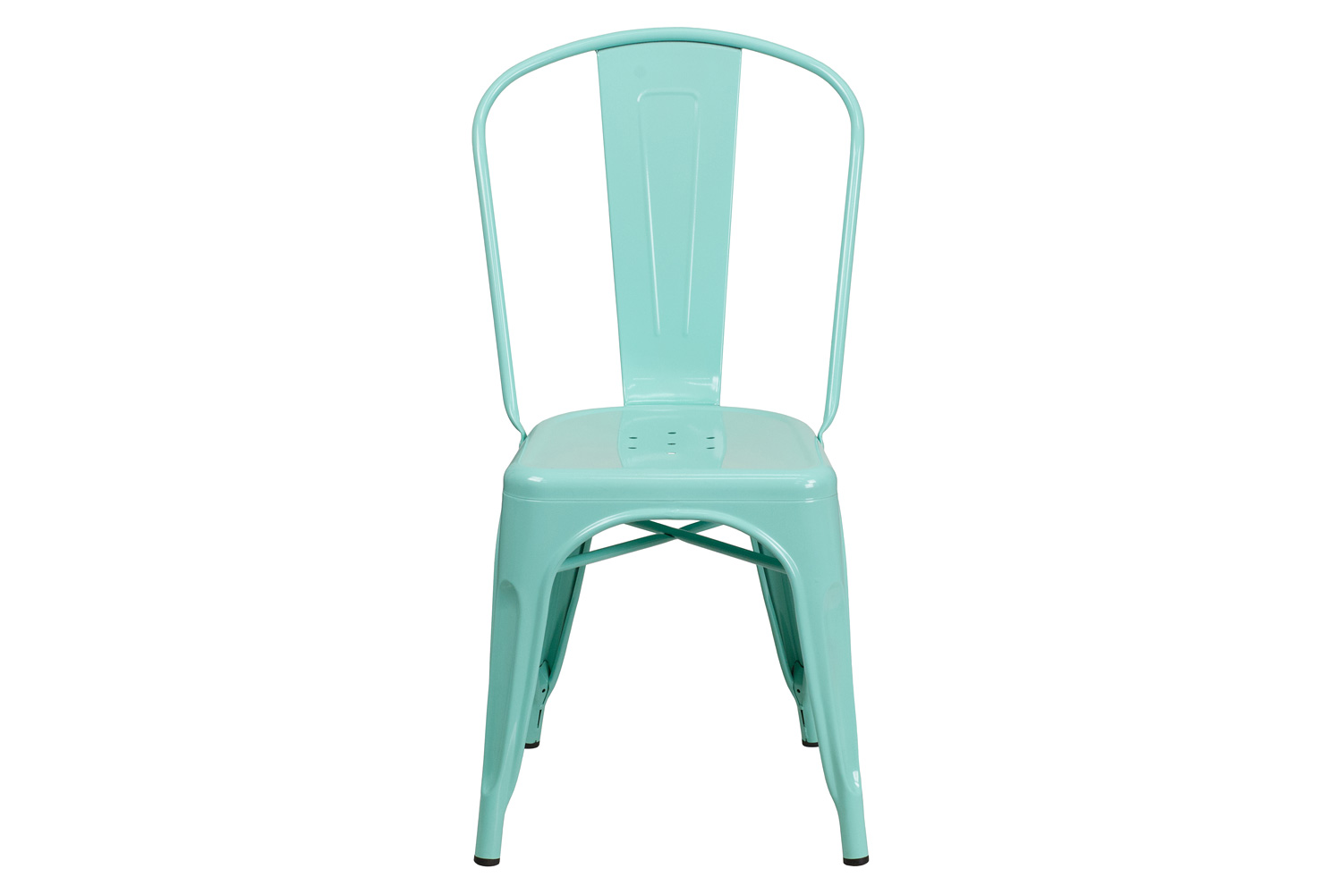 BLNK™ Tenley Commercial Metal Indoor-Outdoor Stackable Chair - Mint Green