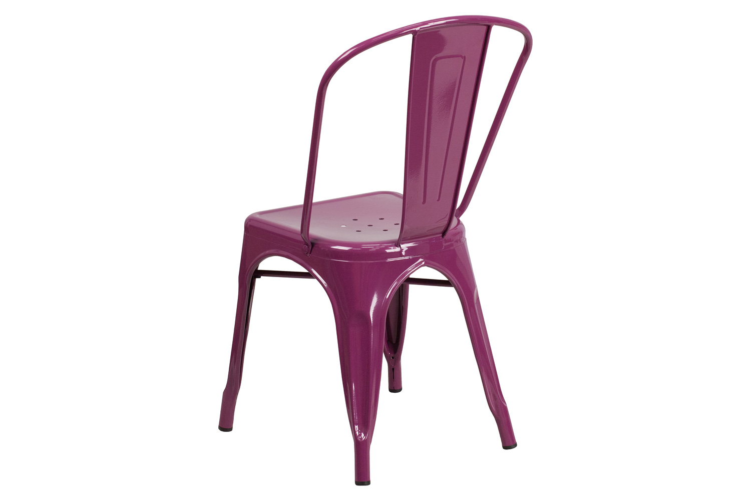 BLNK™ Tenley Commercial Metal Indoor-Outdoor Stackable Chair - Purple