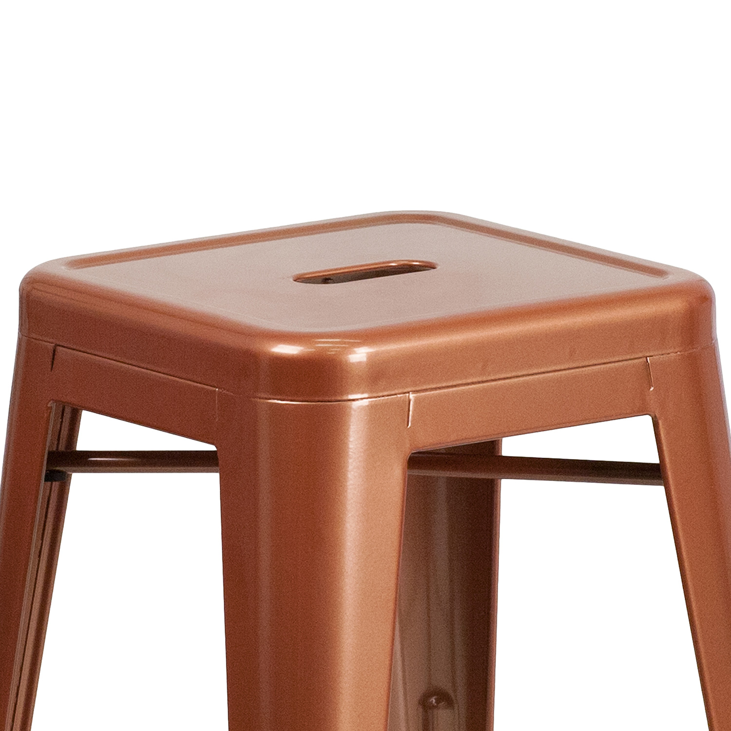 BLNK Kai Commercial Backless Indoor-Outdoor Counter Height Stool - Copper