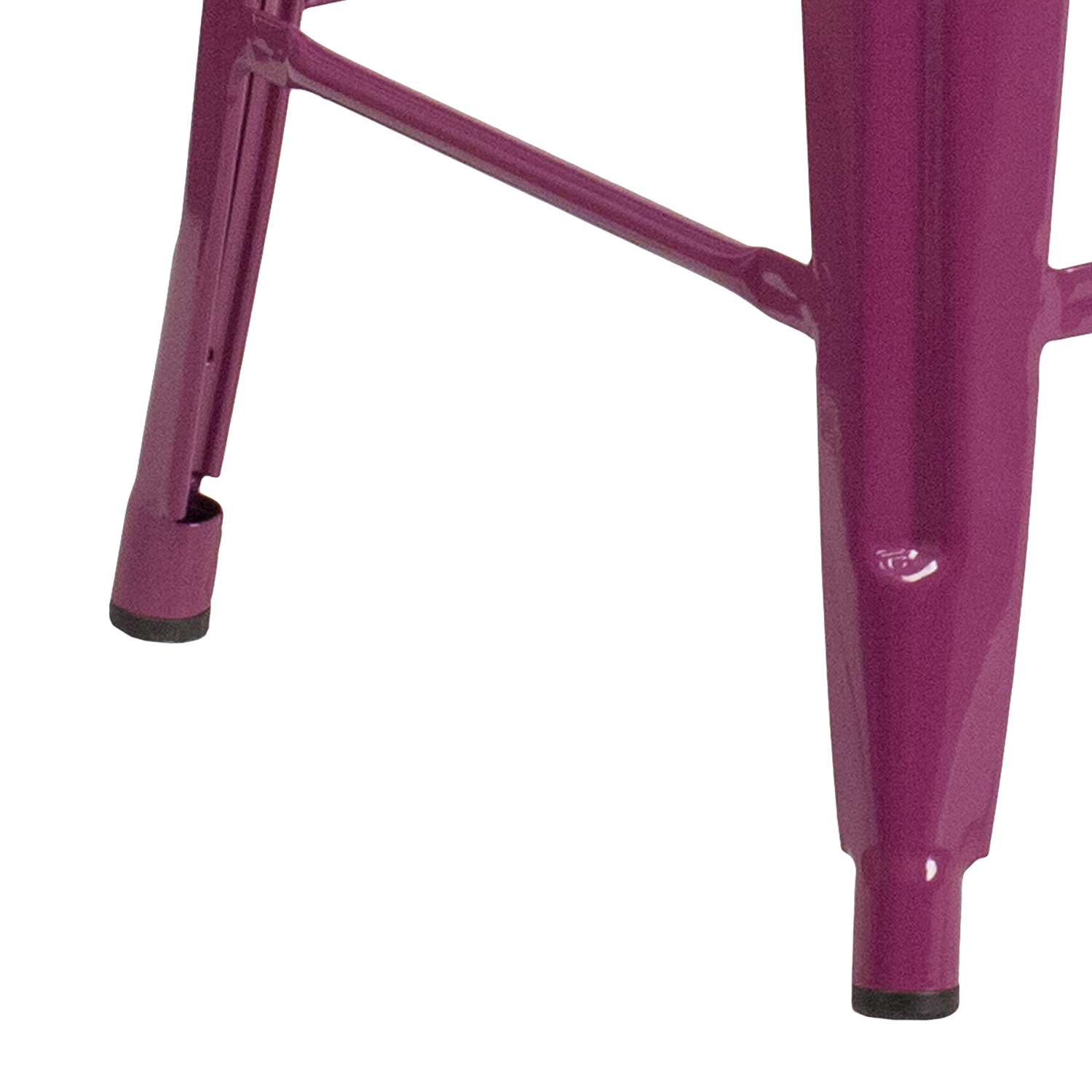 BLNK Kai Commercial Backless Indoor-Outdoor Counter Height Stool - Purple