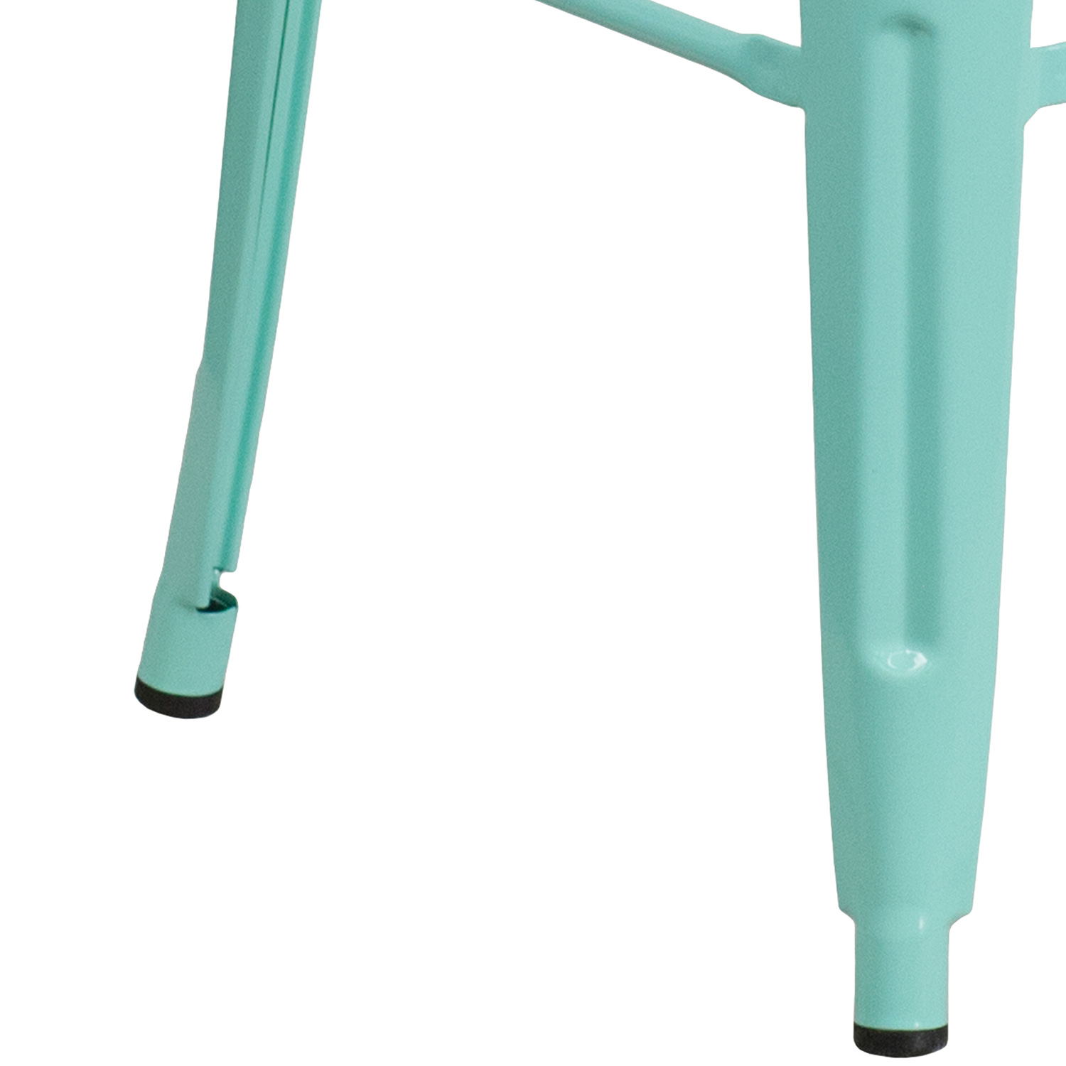 BLNK Kai Commercial Backless Indoor-Outdoor Bar Stool - Mint Green