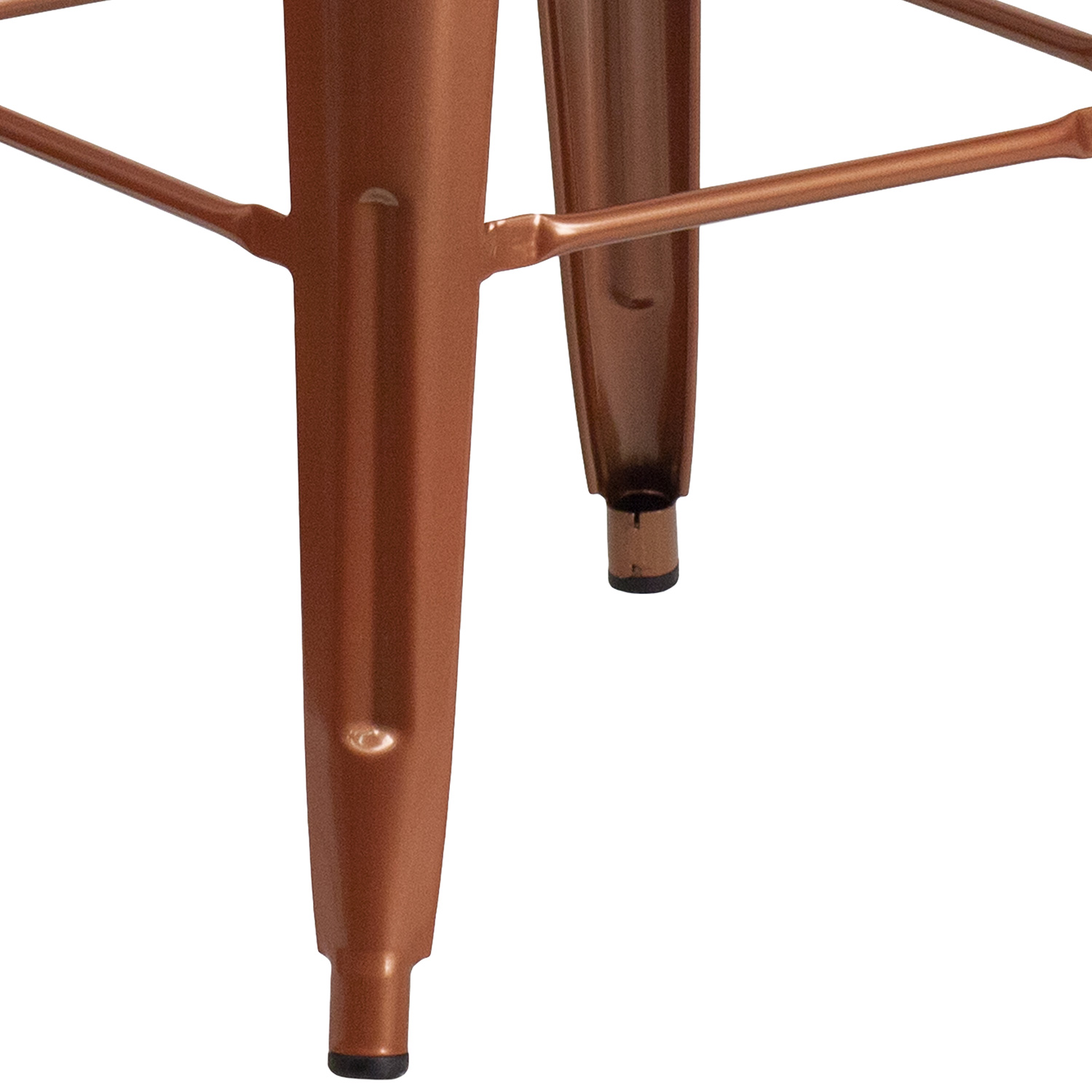 BLNK Kai Commercial Backless Indoor-Outdoor Bar Stool - Copper