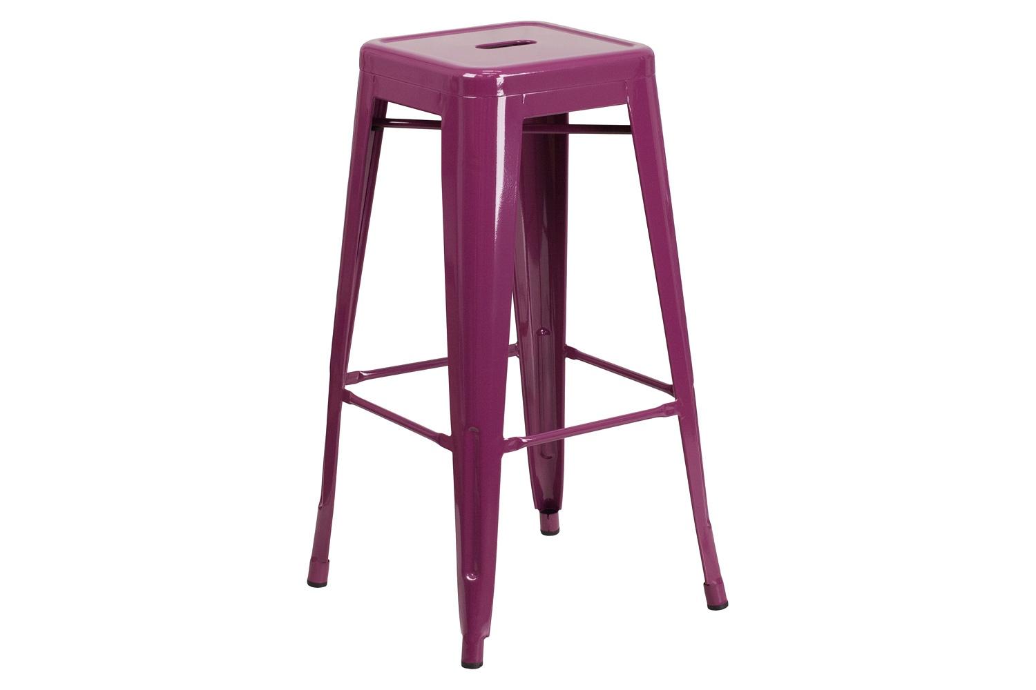 BLNK Kai Commercial Backless Indoor-Outdoor Bar Stool - Purple