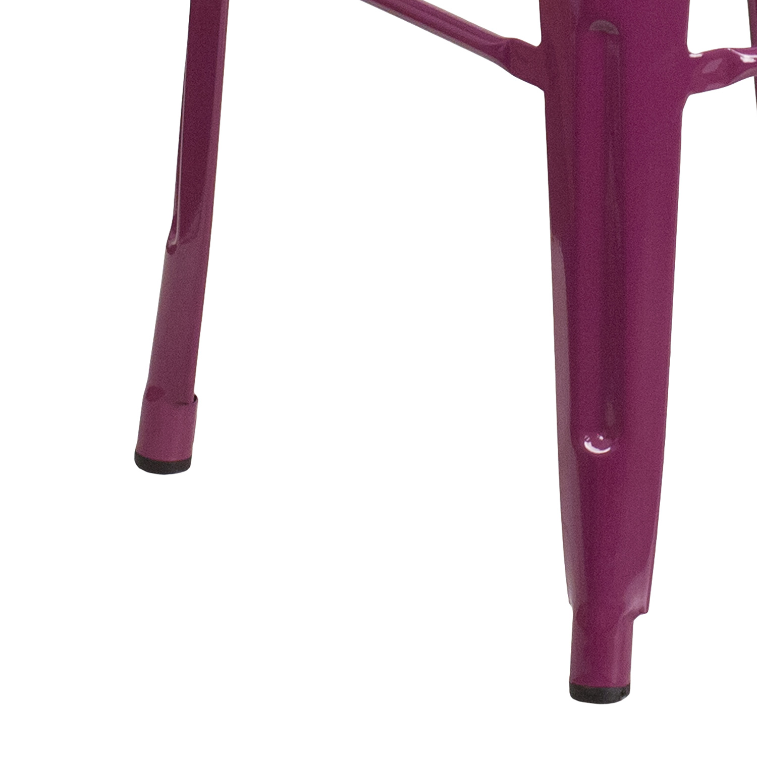 BLNK Kai Commercial Backless Indoor-Outdoor Bar Stool - Purple