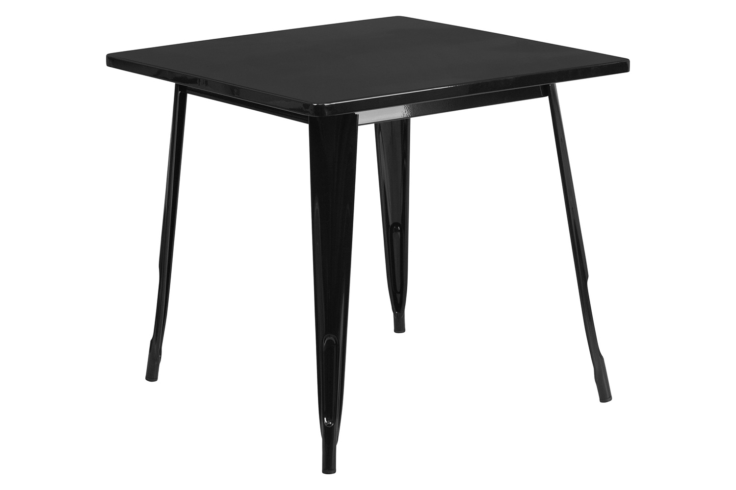 BLNK™ Felix Commercial Square Metal Indoor-Outdoor Table - Black