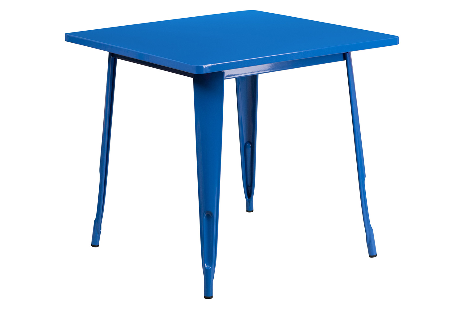 BLNK™ Felix Commercial Square Metal Indoor-Outdoor Table - Blue