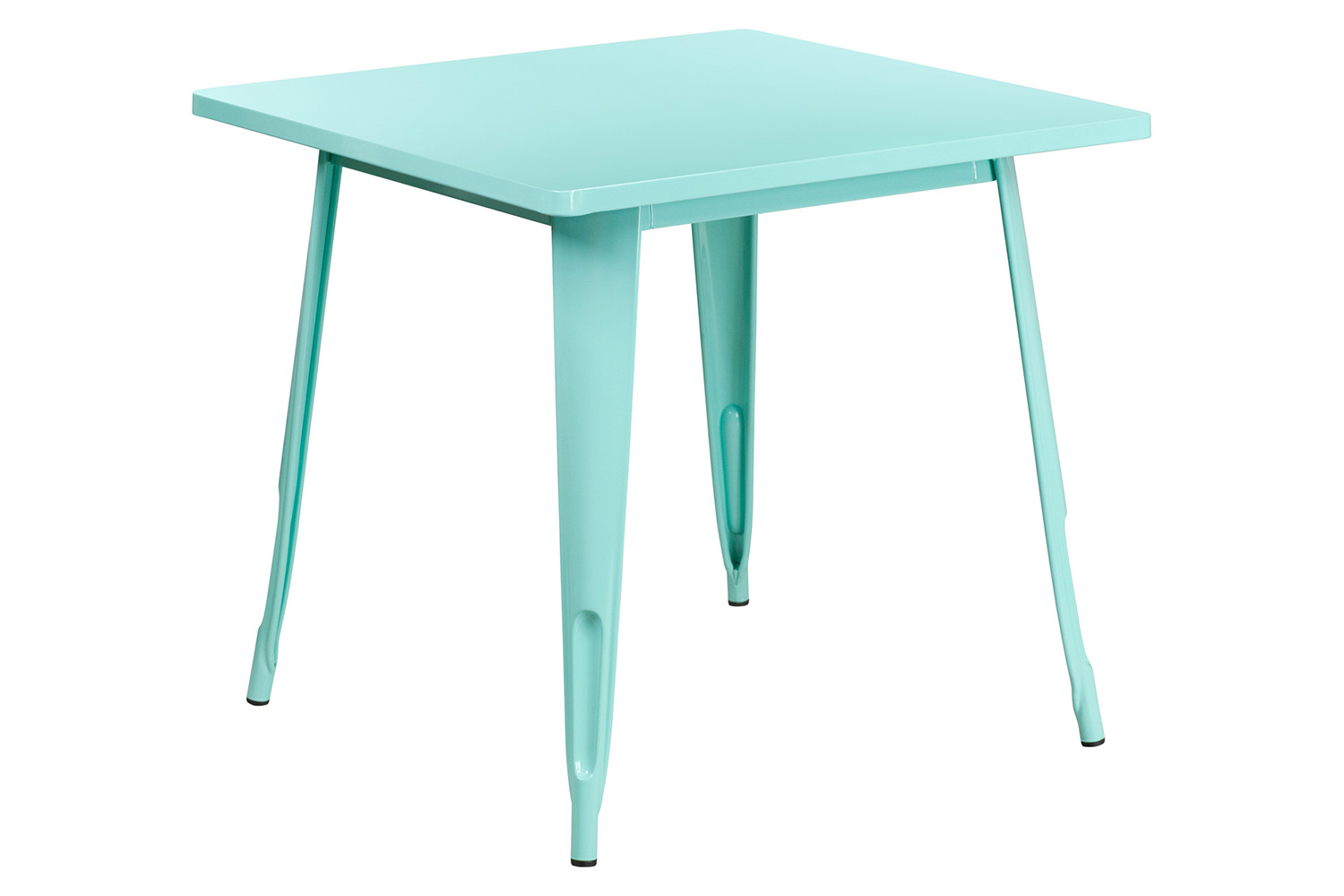 BLNK™ Felix Commercial Square Metal Indoor-Outdoor Table - Mint Green