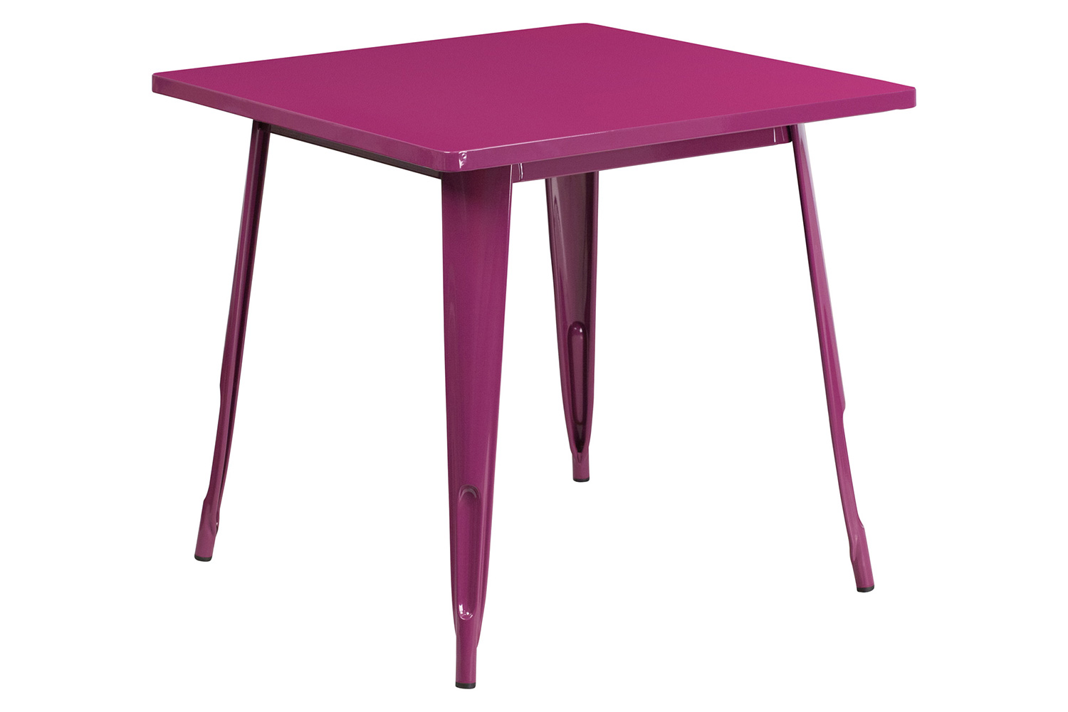 BLNK™ Felix Commercial Square Metal Indoor-Outdoor Table - Purple