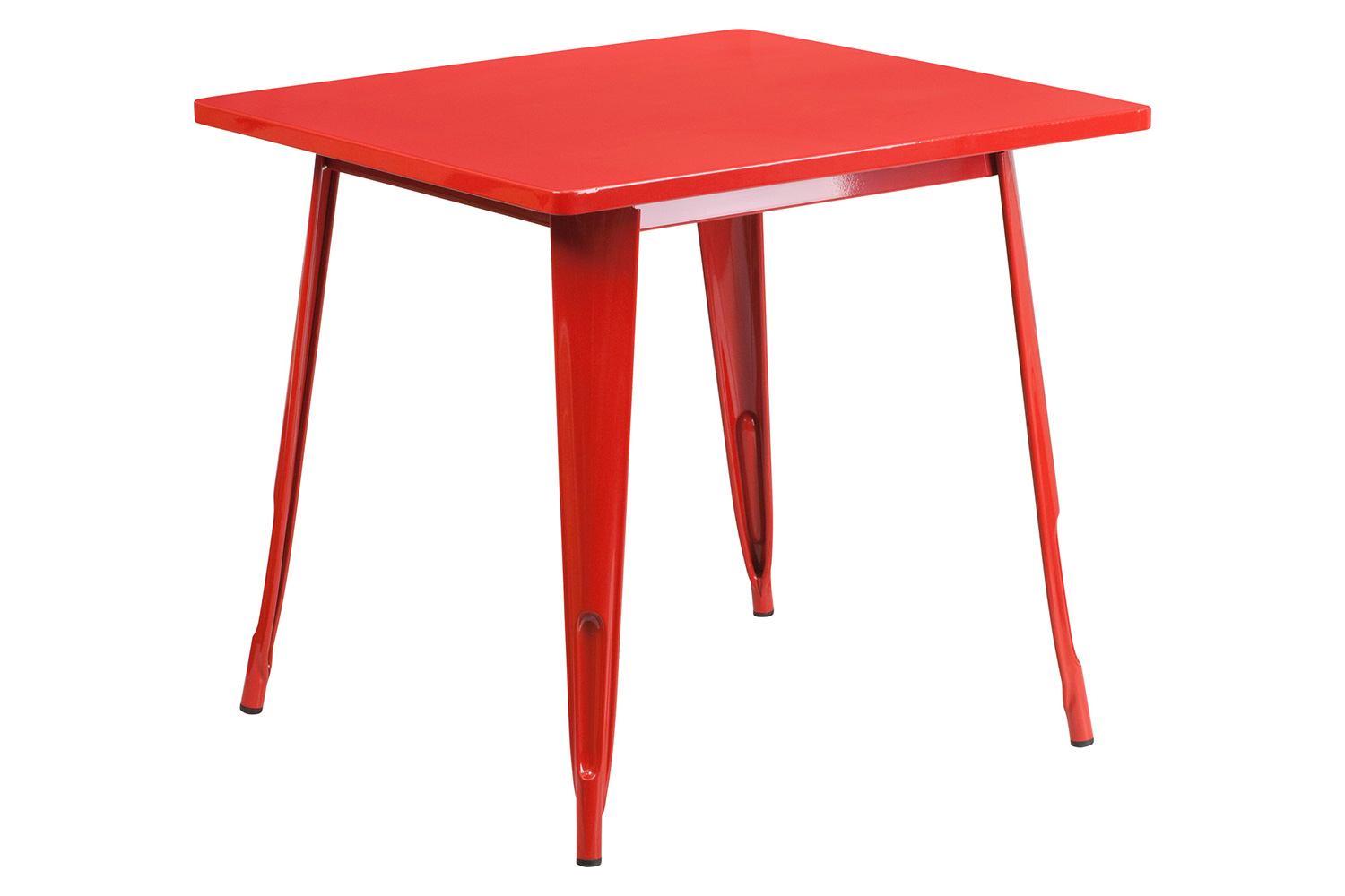 BLNK™ Felix Commercial Square Metal Indoor-Outdoor Table - Red