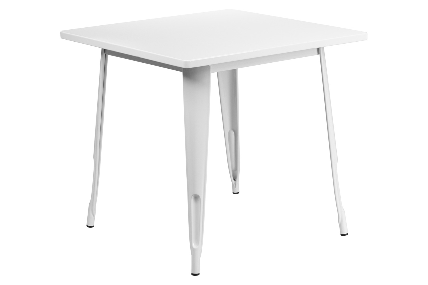 BLNK™ Felix Commercial Square Metal Indoor-Outdoor Table - White