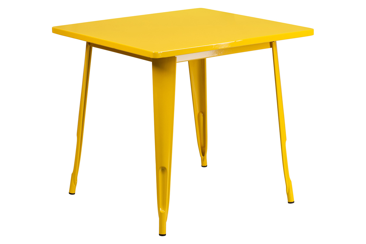 BLNK™ Felix Commercial Square Metal Indoor-Outdoor Table - Yellow