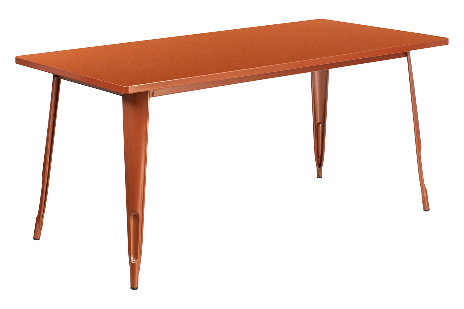 BLNK Charis Commercial Rectangular Metal Indoor-Outdoor Table - Copper