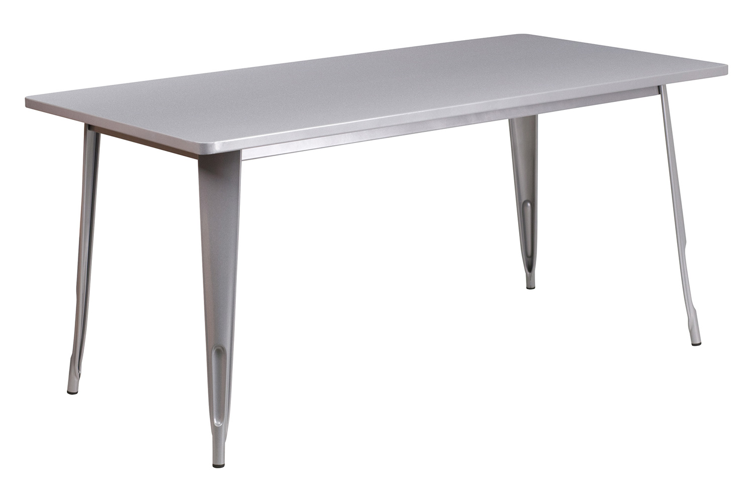 BLNK Charis Commercial Rectangular Metal Indoor-Outdoor Table