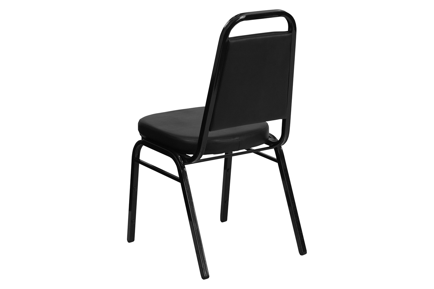 BLNK™ HERCULES Series Vinyl Trapezoidal Back Stacking Banquet Chair - Black, 36"H