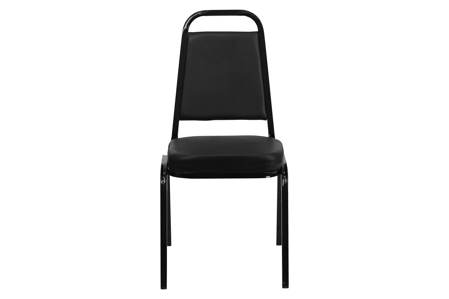 BLNK™ HERCULES Series Vinyl Trapezoidal Back Stacking Banquet Chair - Black, 36"H