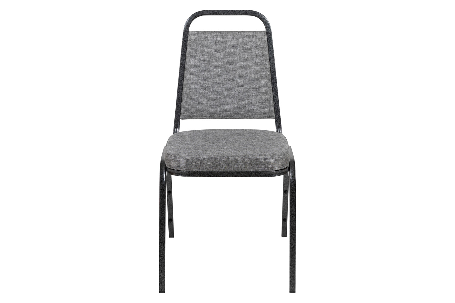 BLNK HERCULES Series Fabric Trapezoidal Back Stacking Banquet Chair - Gray