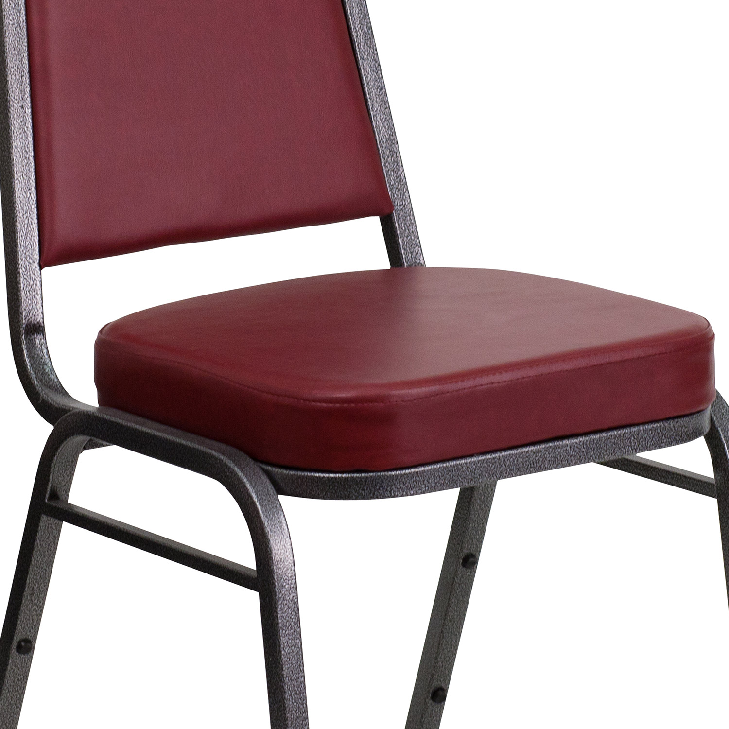 BLNK™ HERCULES Series Vinyl Trapezoidal Back Stacking Banquet Chair - Burgundy, 36"H