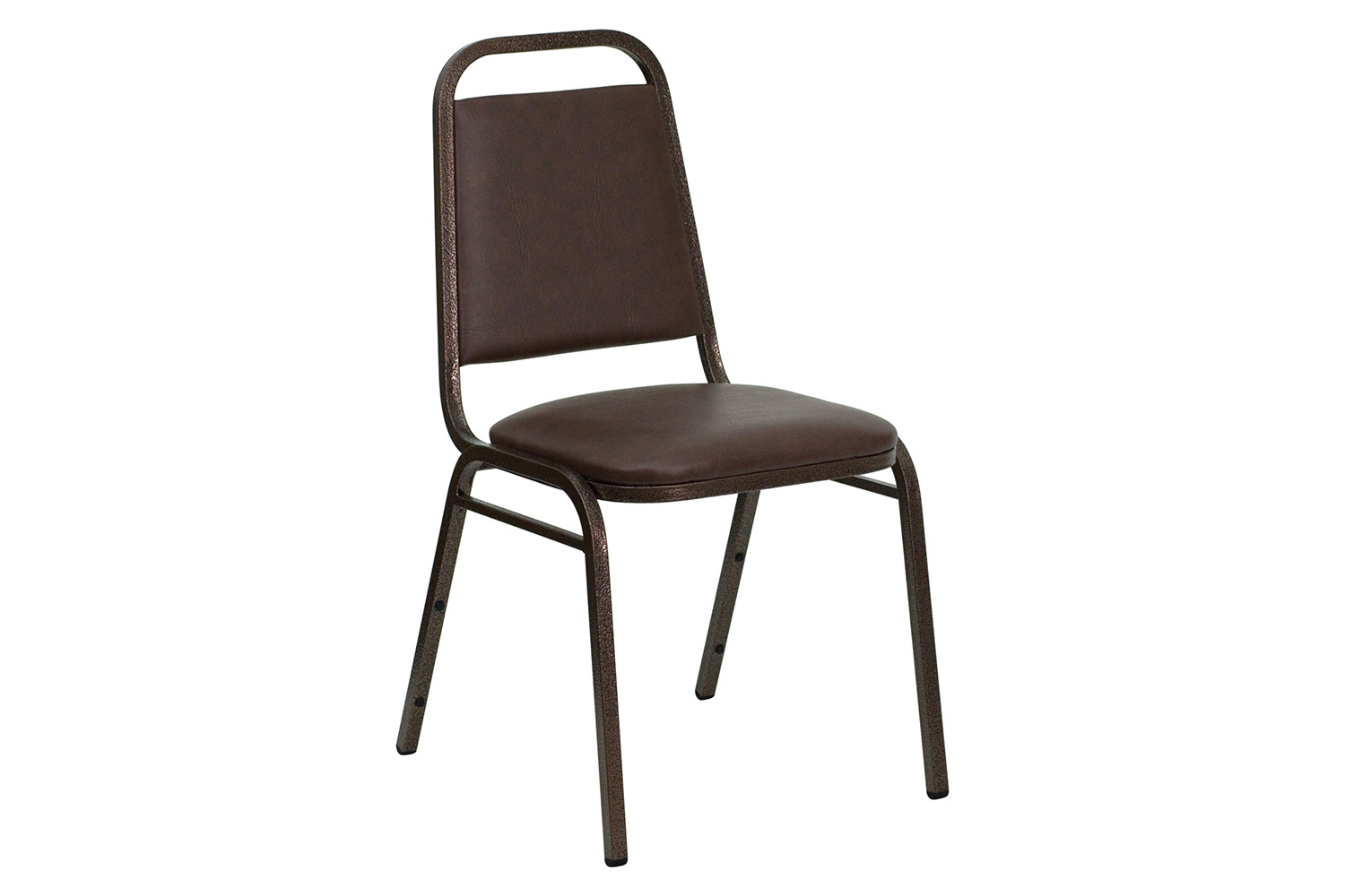 BLNK - HERCULES Series Vinyl Trapezoidal Back Stacking Banquet Chair with Copper Vein Frame