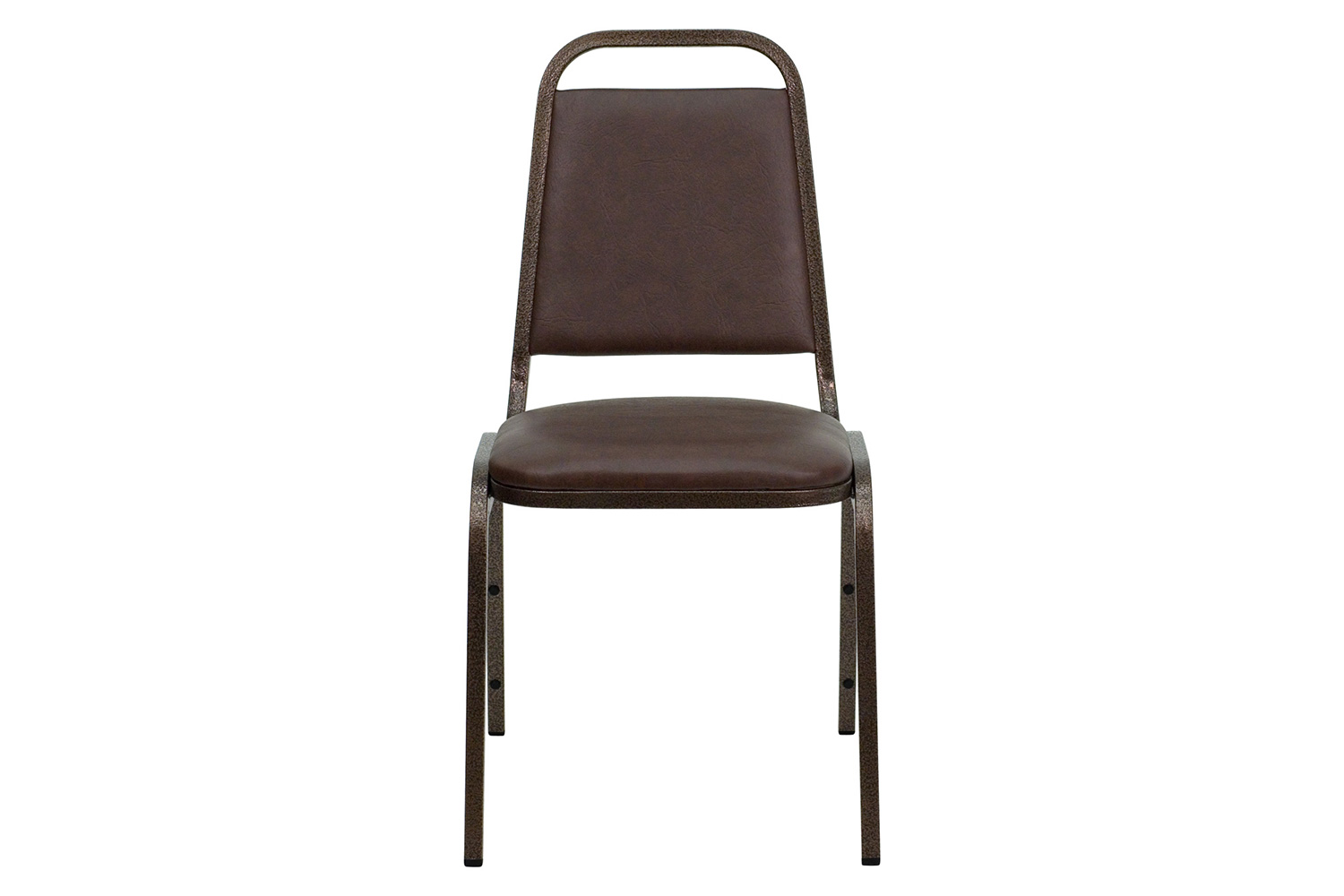 BLNK - HERCULES Series Vinyl Trapezoidal Back Stacking Banquet Chair with Copper Vein Frame