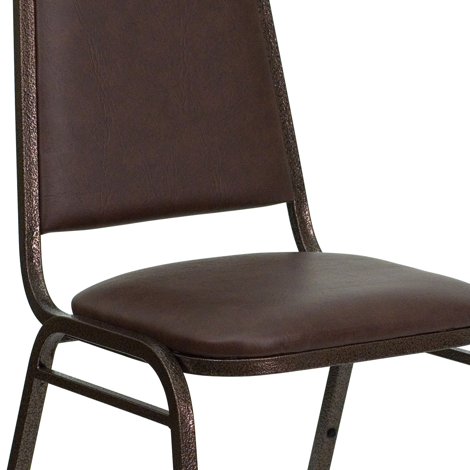 BLNK - HERCULES Series Vinyl Trapezoidal Back Stacking Banquet Chair with Copper Vein Frame