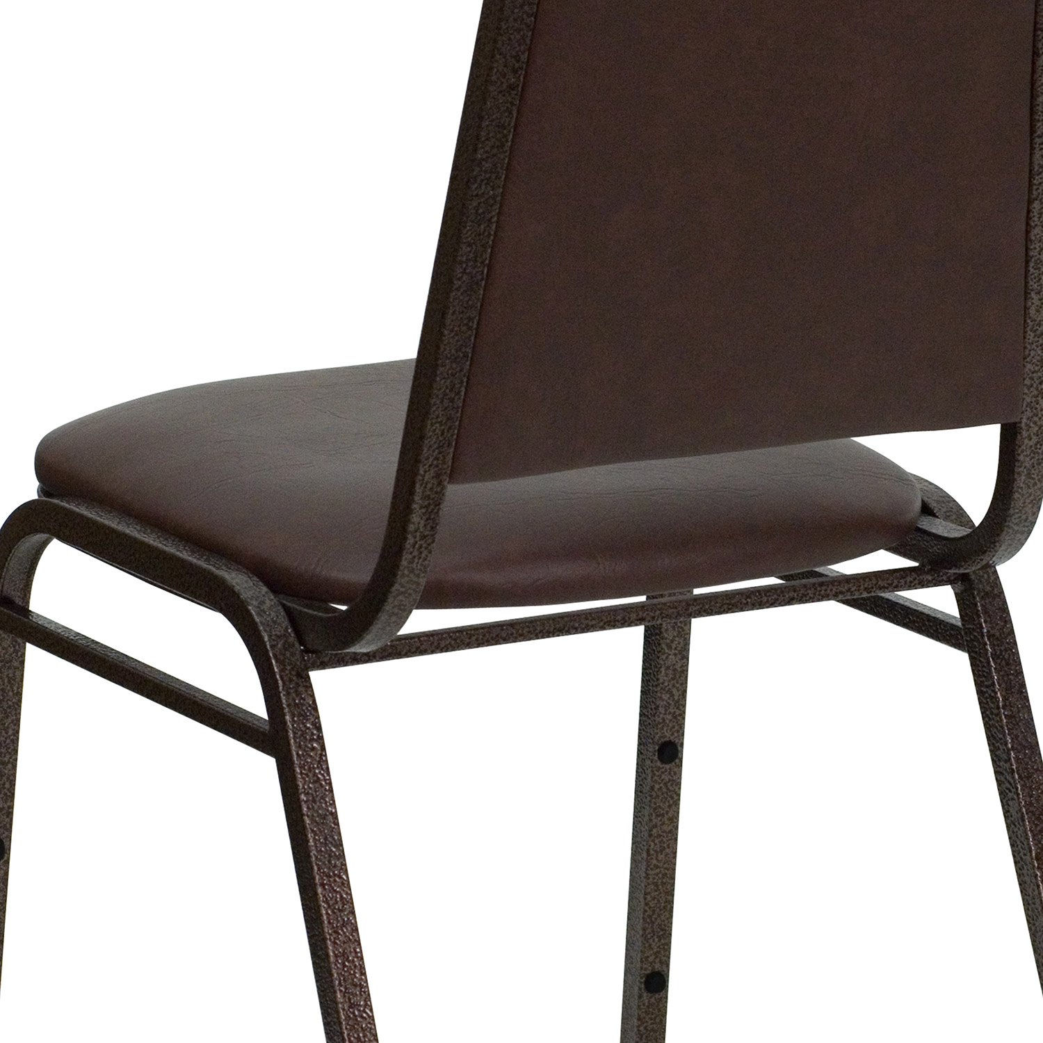 BLNK - HERCULES Series Vinyl Trapezoidal Back Stacking Banquet Chair with Copper Vein Frame