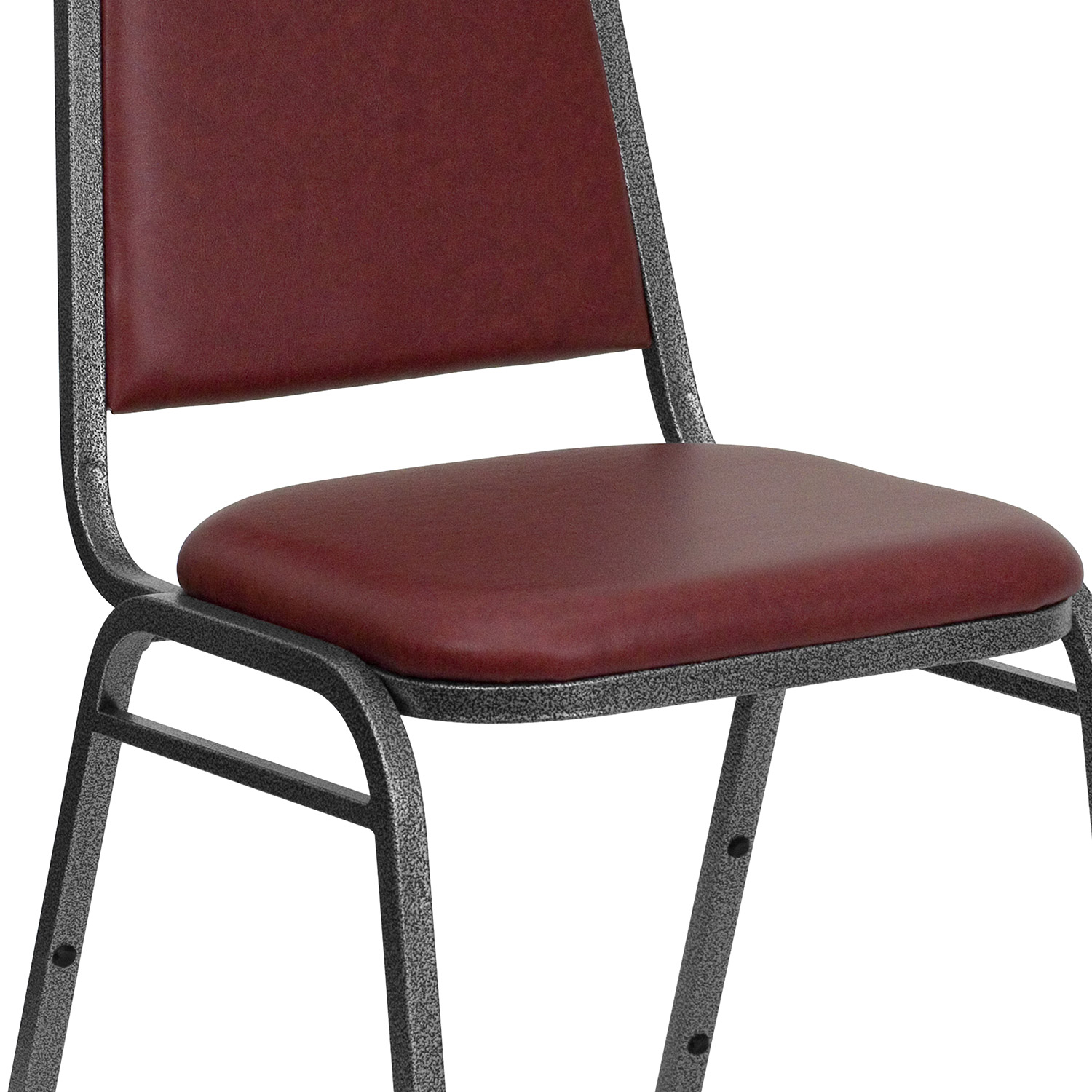 BLNK™ HERCULES Series Vinyl Trapezoidal Back Stacking Banquet Chair - Burgundy, 34"H