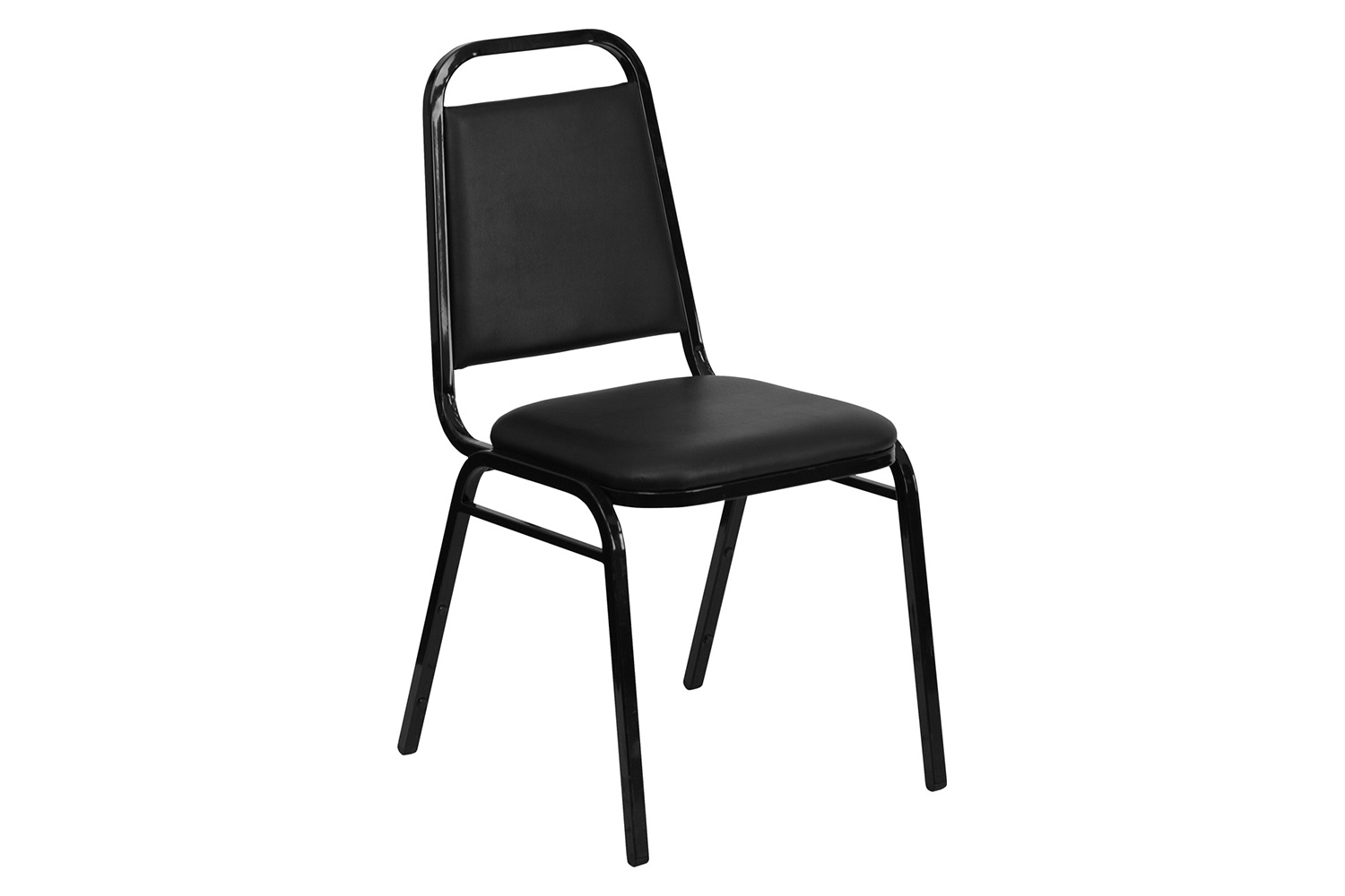 BLNK™ HERCULES Series Vinyl Trapezoidal Back Stacking Banquet Chair - Black, 34"H