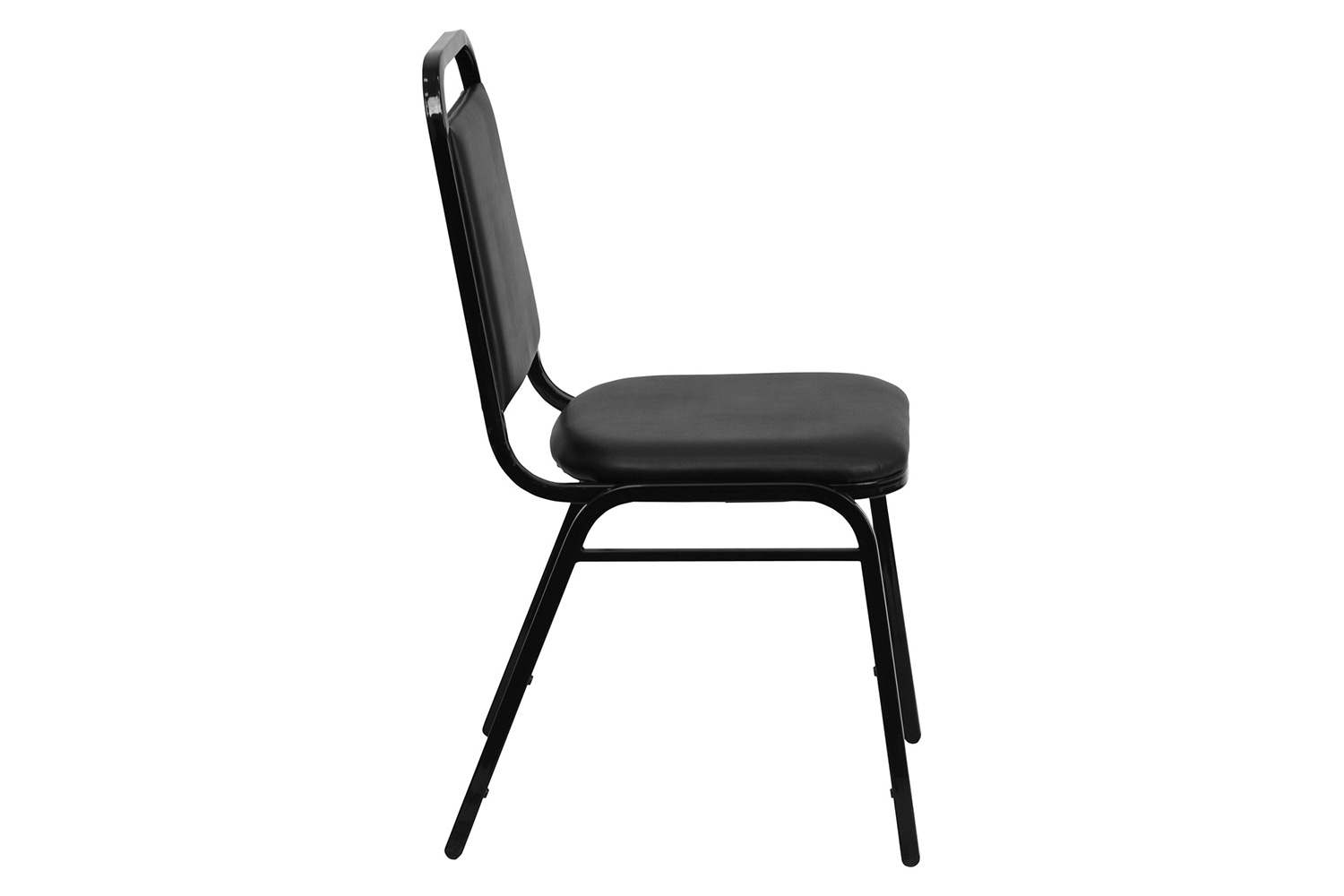 BLNK™ HERCULES Series Vinyl Trapezoidal Back Stacking Banquet Chair - Black, 34"H