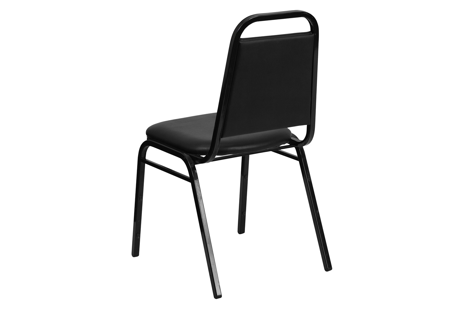 BLNK™ HERCULES Series Vinyl Trapezoidal Back Stacking Banquet Chair - Black, 34"H