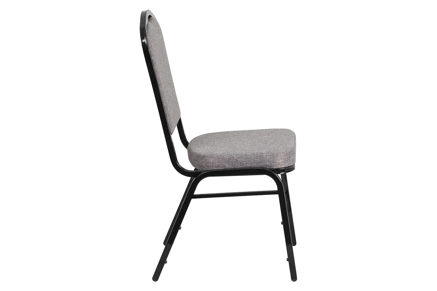 BLNK - HERCULES Series Fabric Crown Back Stacking Banquet Chair with Black Frame