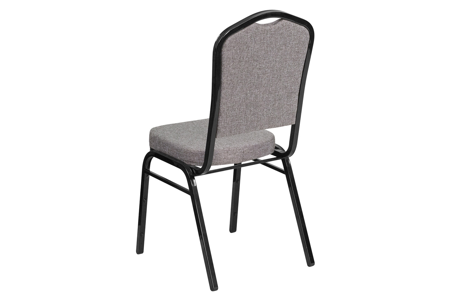 BLNK - HERCULES Series Fabric Crown Back Stacking Banquet Chair with Black Frame