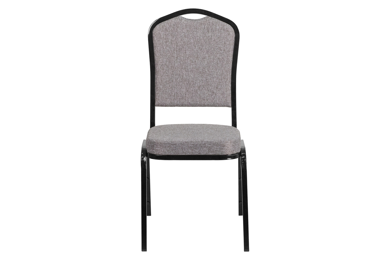 BLNK - HERCULES Series Fabric Crown Back Stacking Banquet Chair with Black Frame