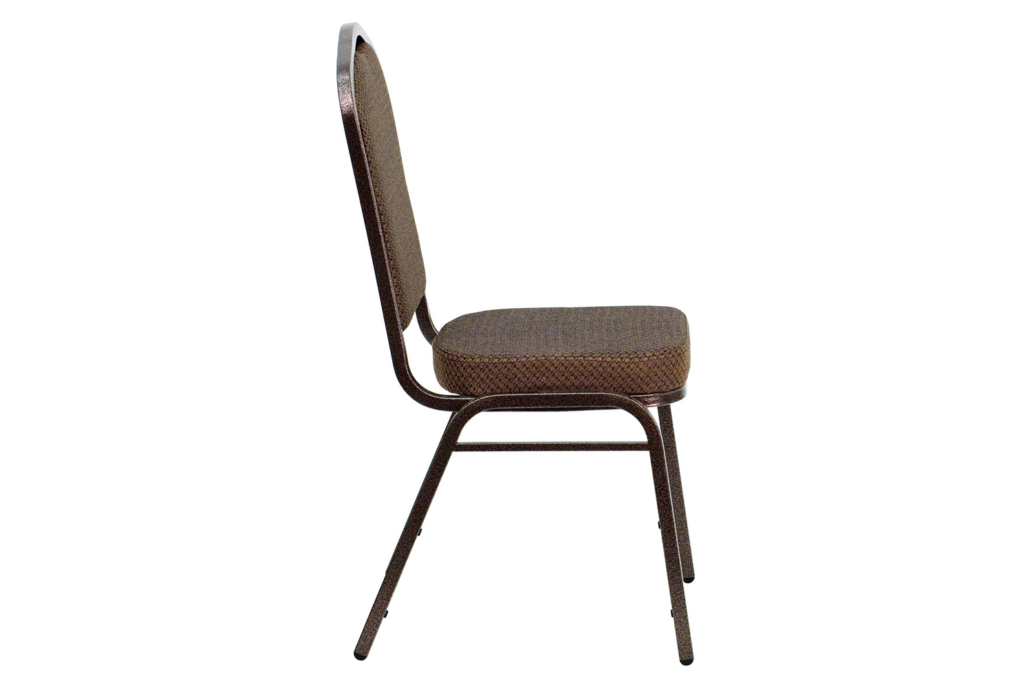 BLNK™ HERCULES Series Fabric Crown Back Stacking Banquet Chair with Copper Vein Frame - Brown Patterned