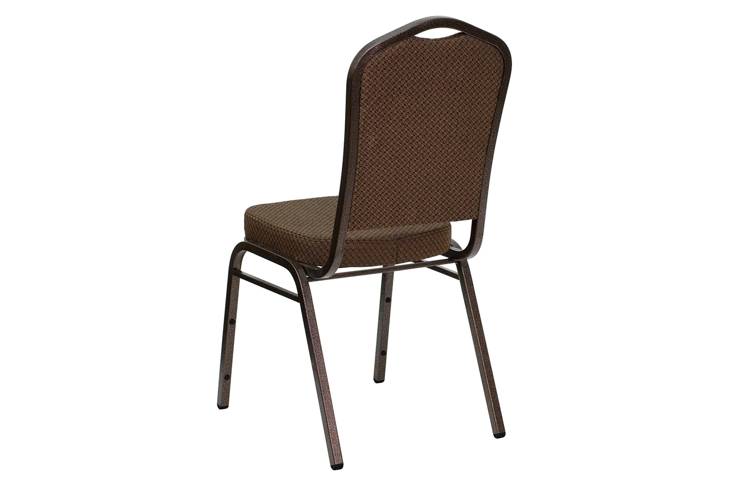 BLNK™ HERCULES Series Fabric Crown Back Stacking Banquet Chair with Copper Vein Frame - Brown Patterned