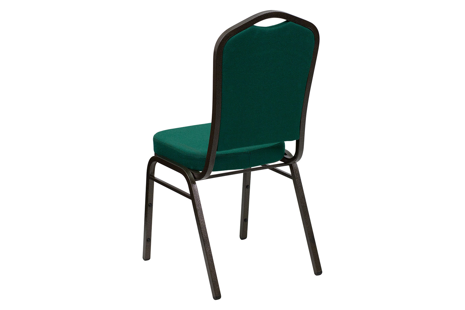 BLNK™ HERCULES Series Fabric Crown Back Stacking Banquet Chair with Gold Vein Frame - Green