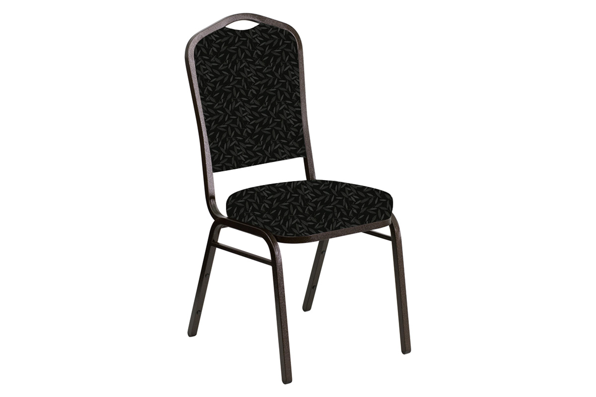 BLNK Crown Back Banquet Chair in Jasmine with Gold Vein Frame