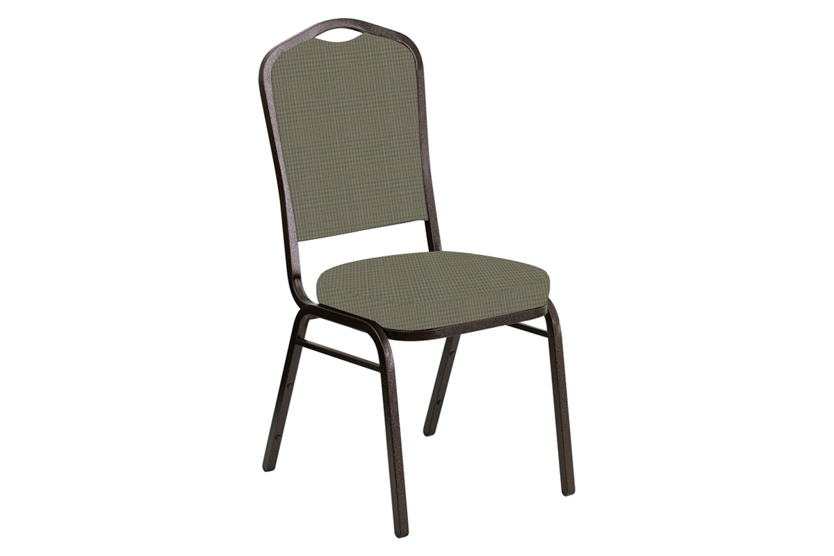 BLNK Crown Back Banquet Chair in Mainframe with Gold Vein Frame