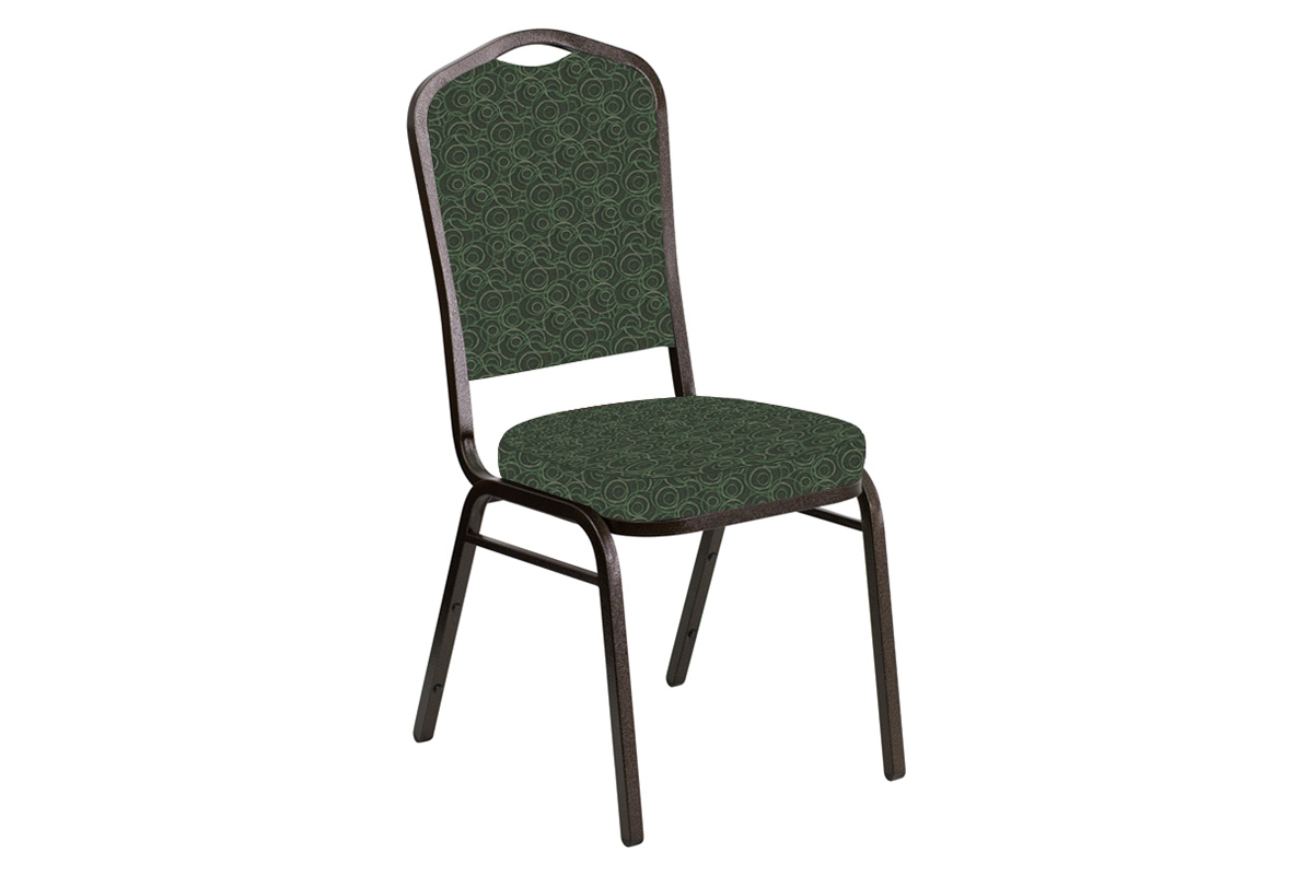 BLNK Crown Back Banquet Chair in Martini with Gold Vein Frame