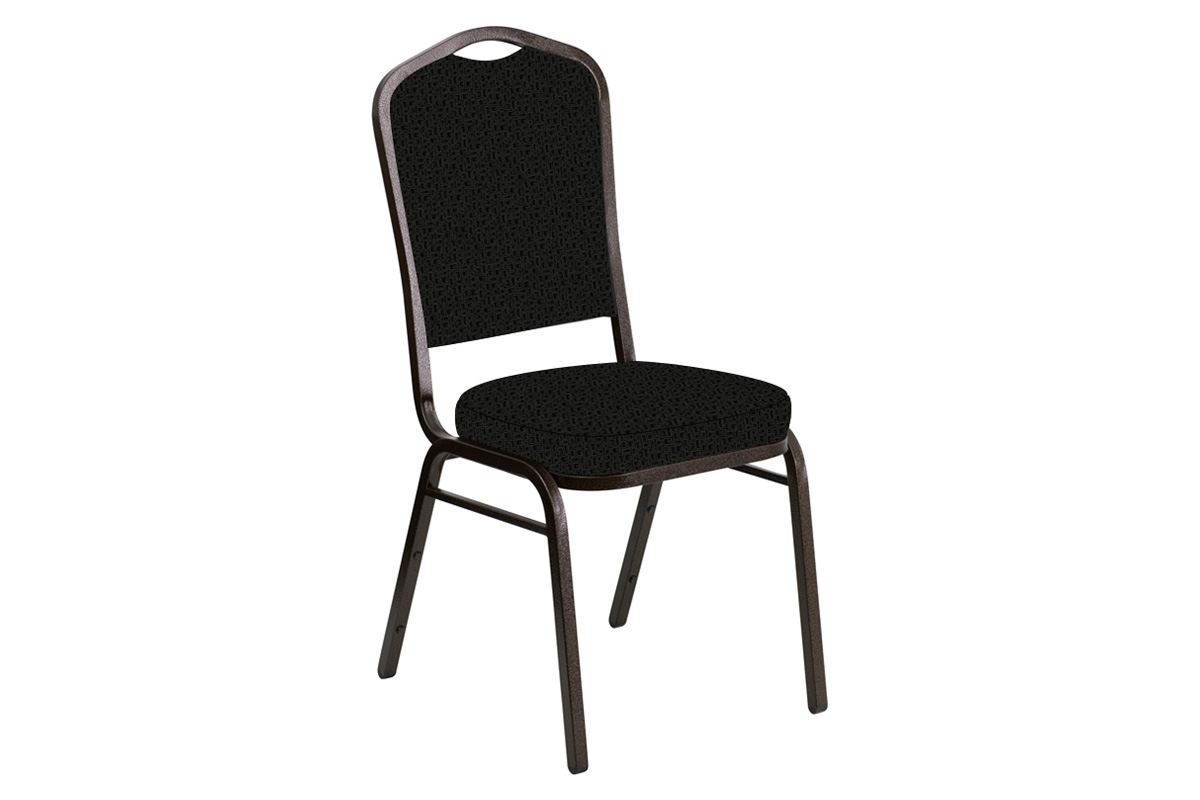 BLNK Crown Back Banquet Chair in Mirage with Gold Vein Frame