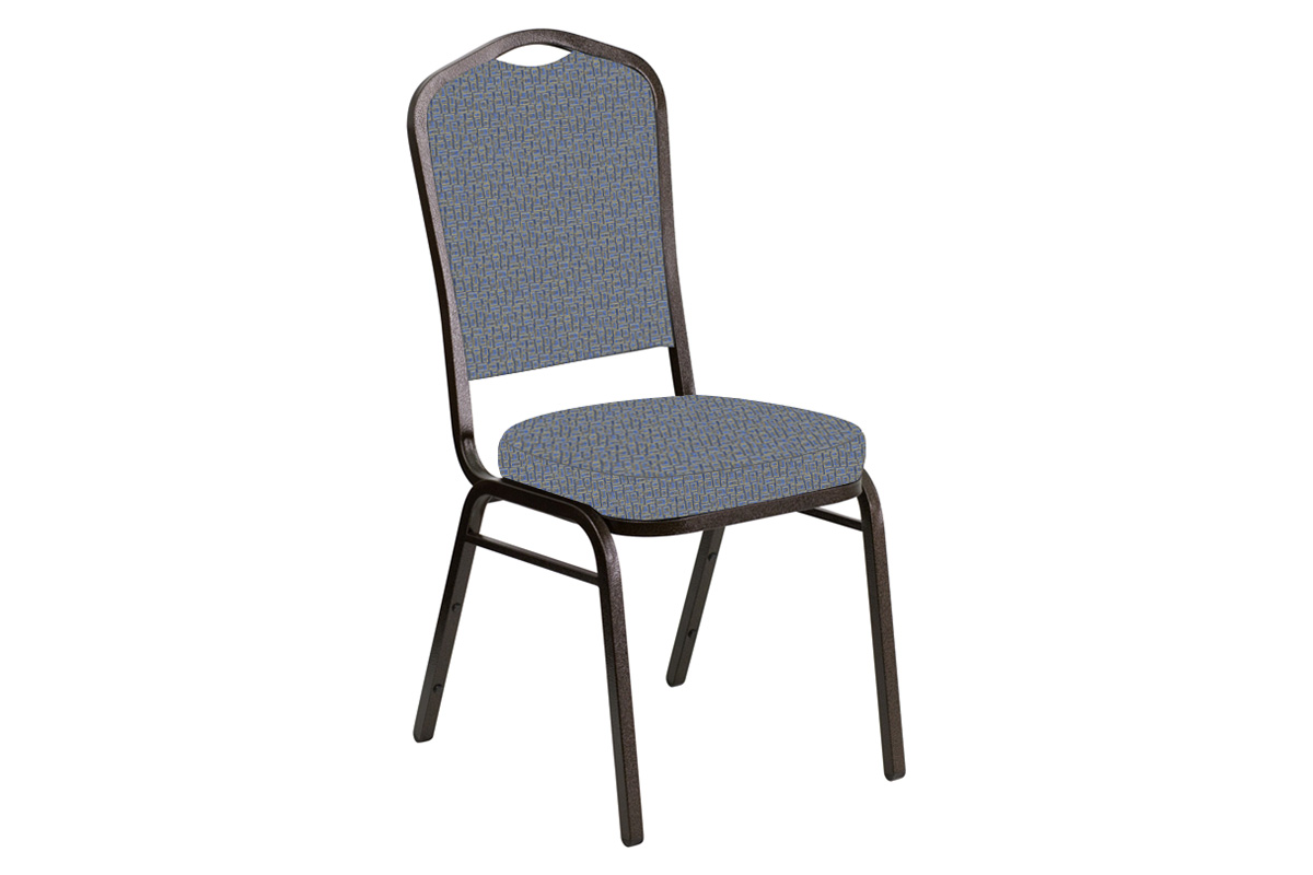 BLNK Crown Back Banquet Chair in Mirage with Gold Vein Frame